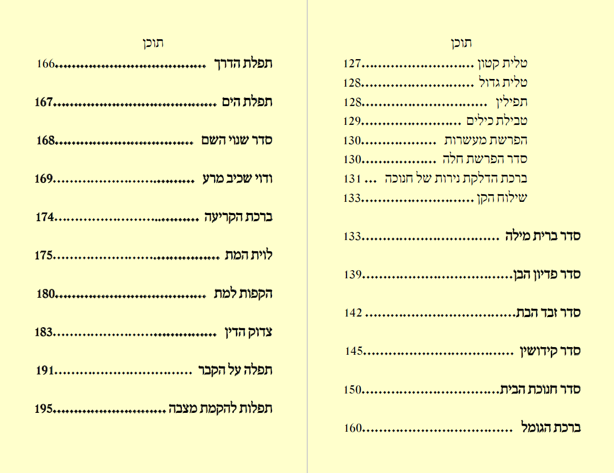 .2 Occasional Prayers תולדות האדם